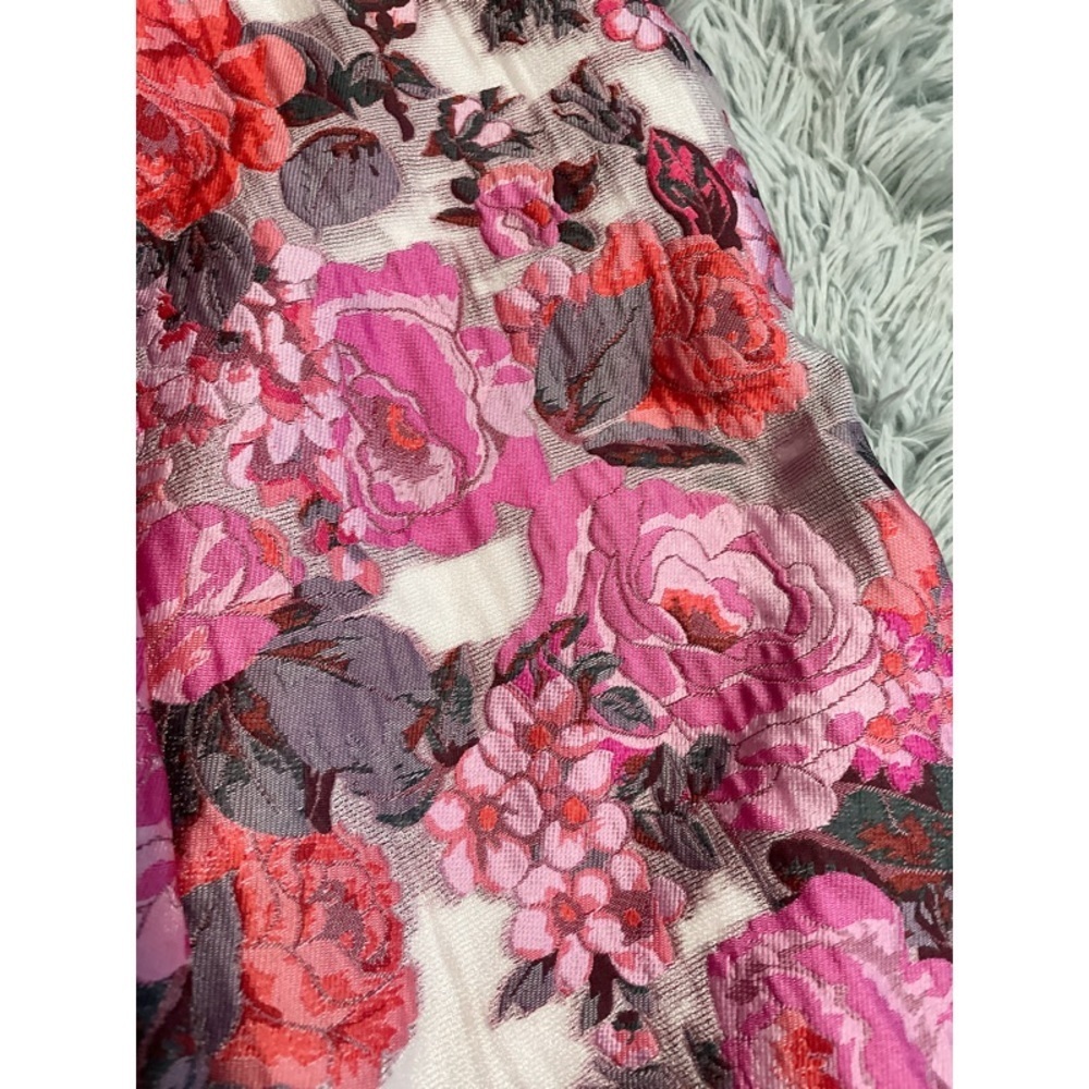 High Low Off The Shoulder Floral Midi Dress - Picture 6 of 10